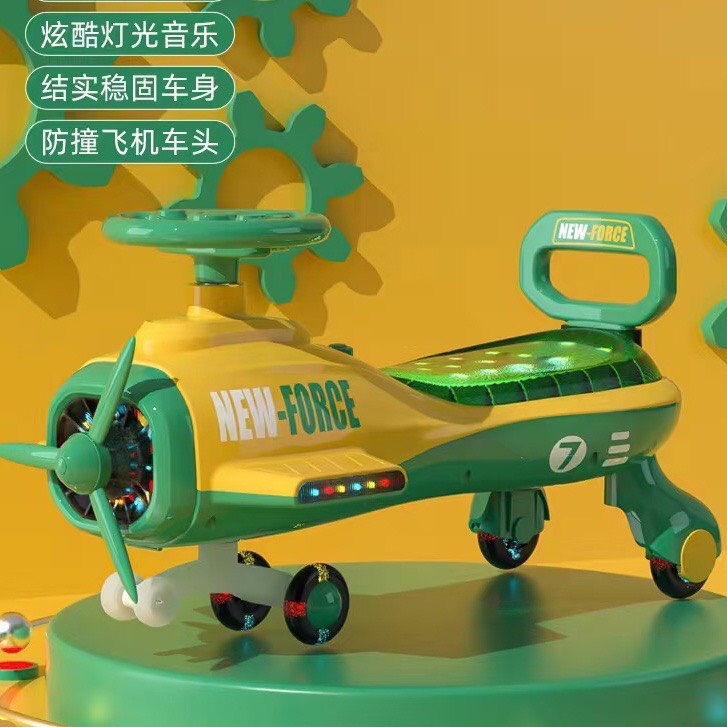 Xe Lắc Máy Bay Phát Nhạc Có Đèn Tựa Lưng Chịu Lực Cao Cho Bé embe.s