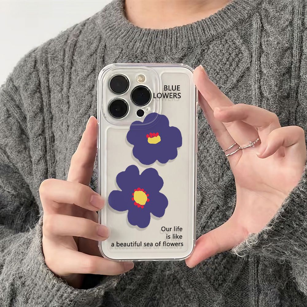 ✅Ốp Điện Thoại Mềm Chống Sốc Họa Tiết Hoa Đơn Giản Cho Iphone 11iphone12 6In 1314pro78max plus 7XRO