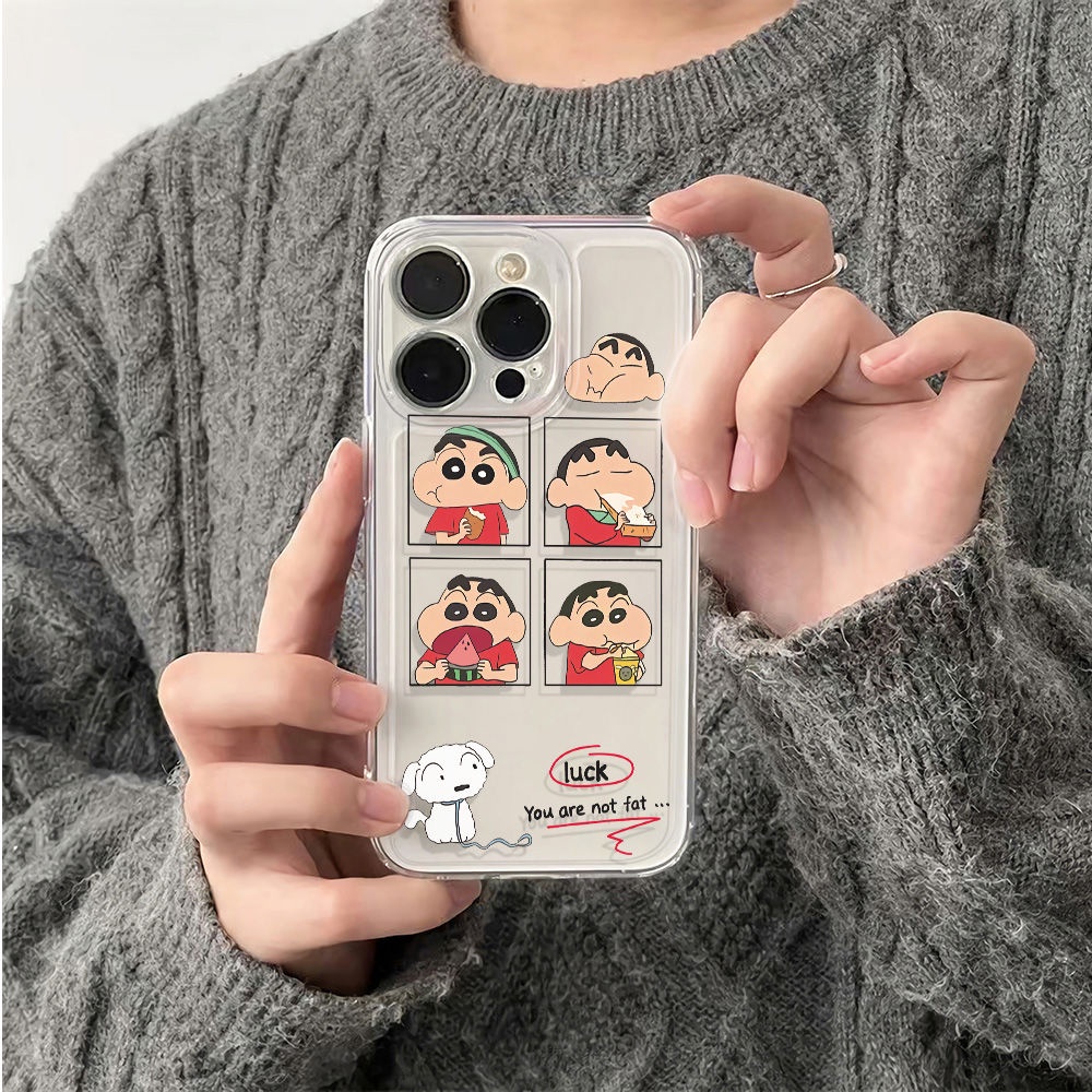 ✅Ốp Điện Thoại Dẻo Họa Tiết Hoạt Hình Cậu Bé Bút Chì Dễ Thương Chống Sốc Cho Iphone126In78 Apple plus Food 1311 14pro