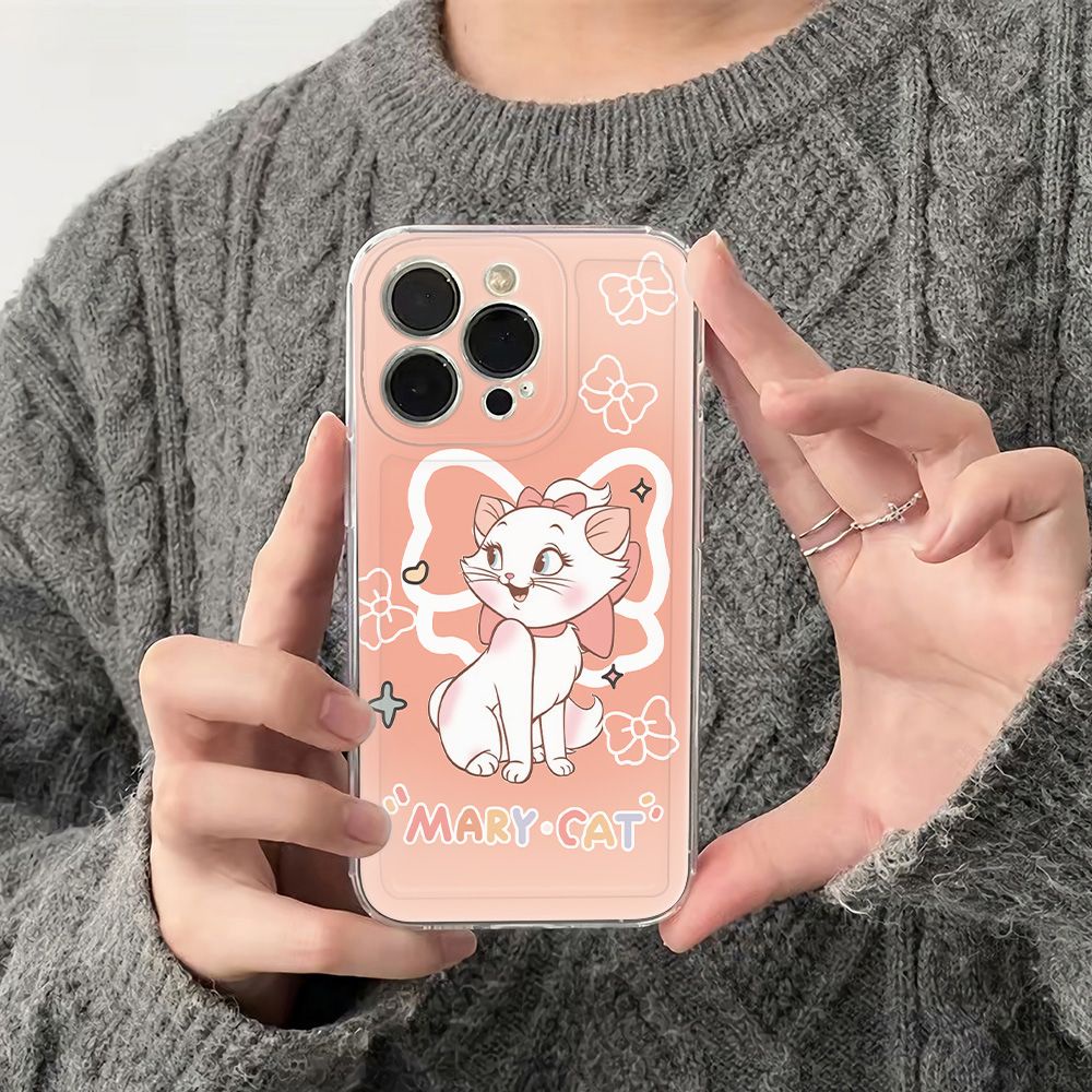 ✅Ốp Điện Thoại Dẻo Họa Tiết Chú Mèo Mary Dễ Thương Chống Sốc Cho iPhone12max 2JGL 1311 14pro78 Plus6In