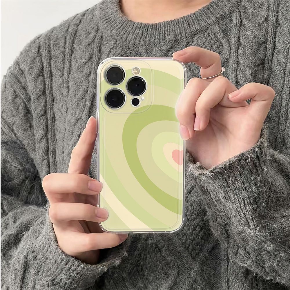 ✅Ốp Điện Thoại Mềm Chống Sốc Họa Tiết Trái Tim Cho iPhone 14pro 7811 12Max6In13 RMNT