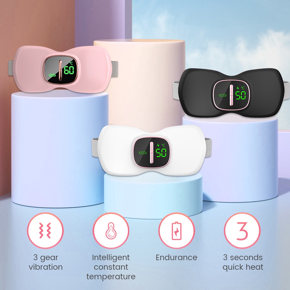 Suolaer Đai Mát Xa Làm Ấm 3 Bánh Răng Có Thể Điều Chỉnh Với Chức Năng Sưởi Ấm Hình Nơ Dysmenorrhea