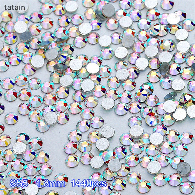Set 1440 Hạt Cườm 3D Lấp Lánh Dùng Trang Trí Móng Nghệ Thuật DIY