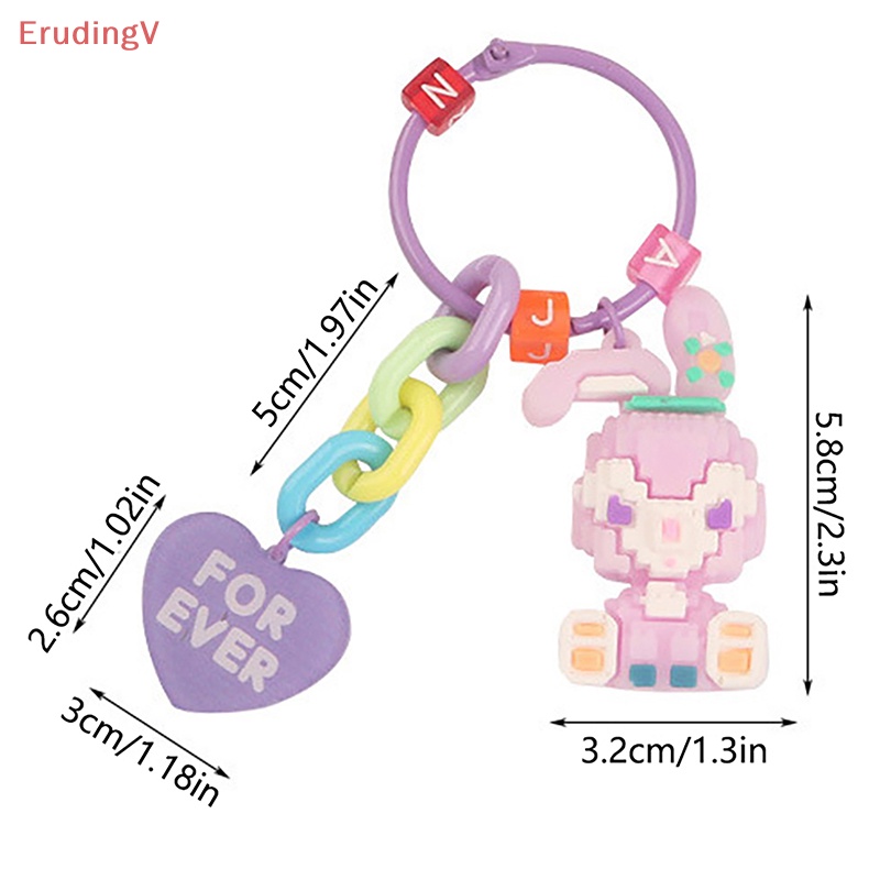 [ErudingV] Móc Khóa Khối Lập Phương StellaLou Thỏ Vịt Daisy Hoạt Hình Trang Trí Ba Lô Ô Tô [Mới]