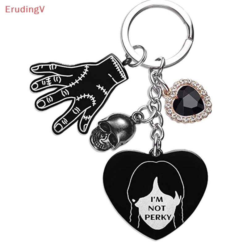 [ErudingV] Móc Chìa Khóa Hình Đầu Lâu Addams Phong Cách Punk