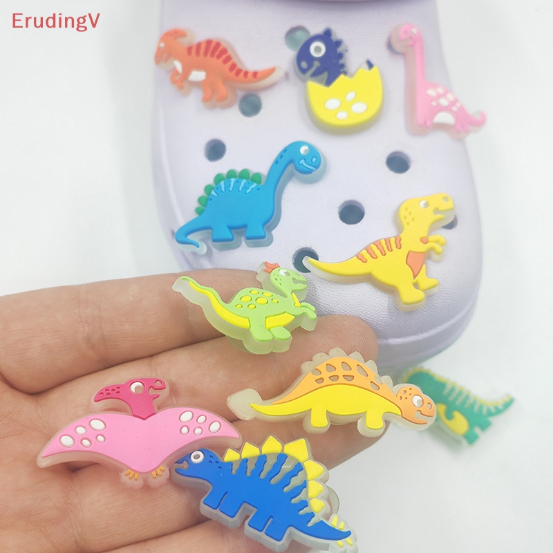 [ErudingV] Bộ 12 Đôi Giày Khủng Long Dạ Quang Bằng PVC Trang Trí Mới Lạ [Mới]