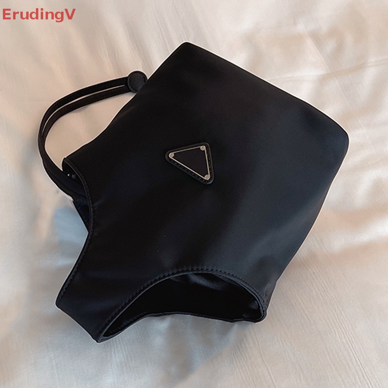 [ErudingV] Túi Xách Đeo Vai Hình Tam Giác Bằng Vải Nylon Có Dây Rút Dễ Phối Đồ Thời Trang Mùa Hè Cho Nữ [Mới]