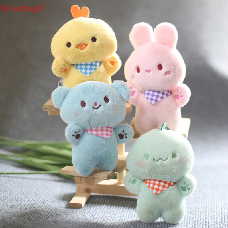 [ErudingV] 1 Móc Khóa Trang Trí Túi Xách Hình Gà / Gấu / Thỏ Nhồi Bông Dễ Thương