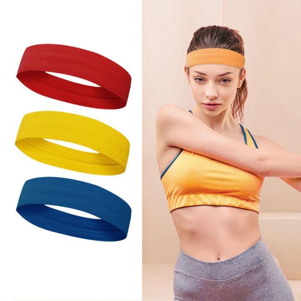 Băng Đô Thể Thao Unisex Co Giãn Chống Mồ Hôi Màu Sắc Tinh Khiết