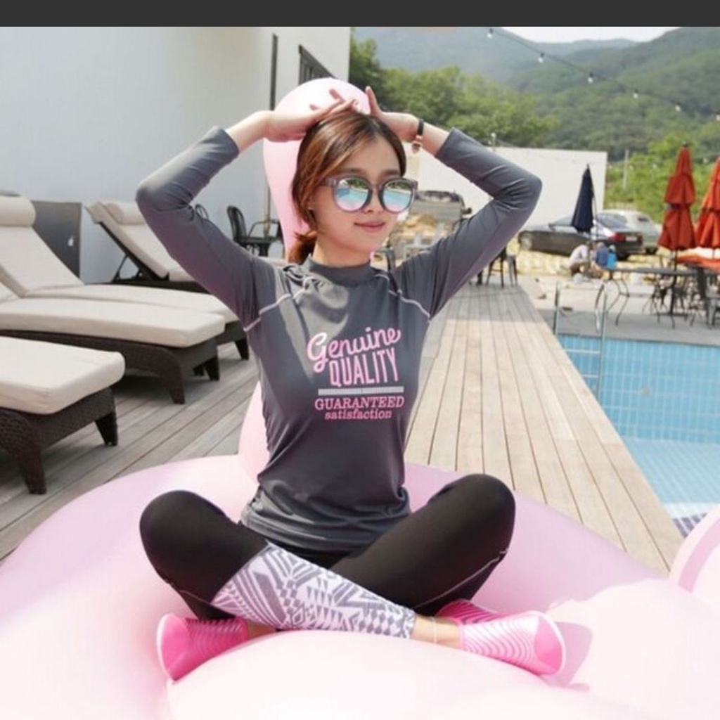 Bộ Đồ Bơi 3 Mảnh Tay Dài Thời Trang Mùa Hè Cho Nữ