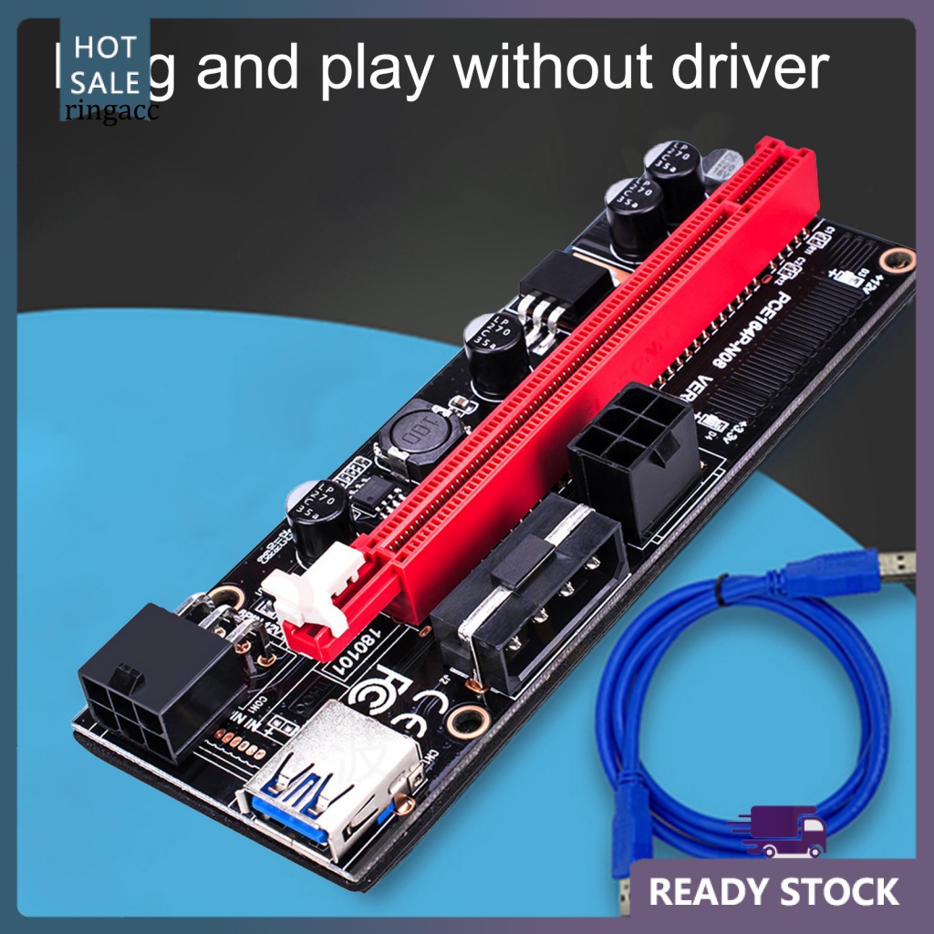 Card Mở Rộng PCI-E 1X Sang 16X GPU RGA VER009S Cổng USB 3.0