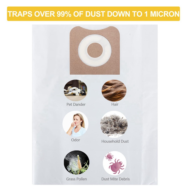 Bộ 3 Túi Hút Bụi VF3502 Hiệu Quả Cao Cho RIDGID 12 Đến 16 Gallon