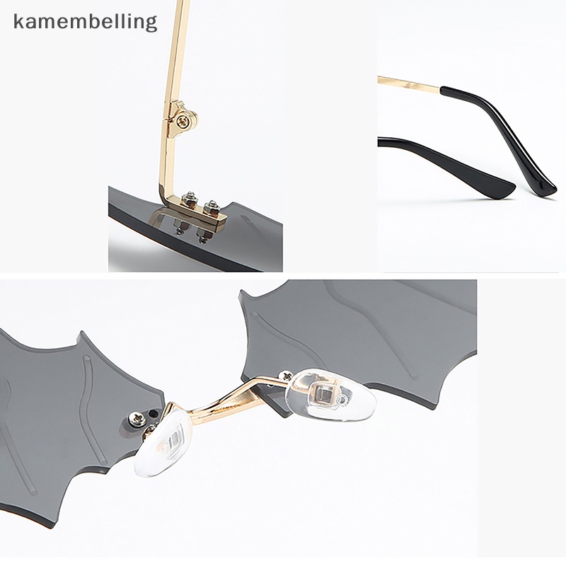 Kamembelling Kính Mát Gọng Tròng Hình Dơi Không Viền Thời Trang Cho Nam Và Nữ