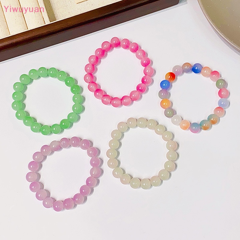 < Yiwuyuan > Vòng Đeo Tay Pha Lê Thủy Tinh Màu Gradient Có Thể Phân Hủy Cho Nữ Mới