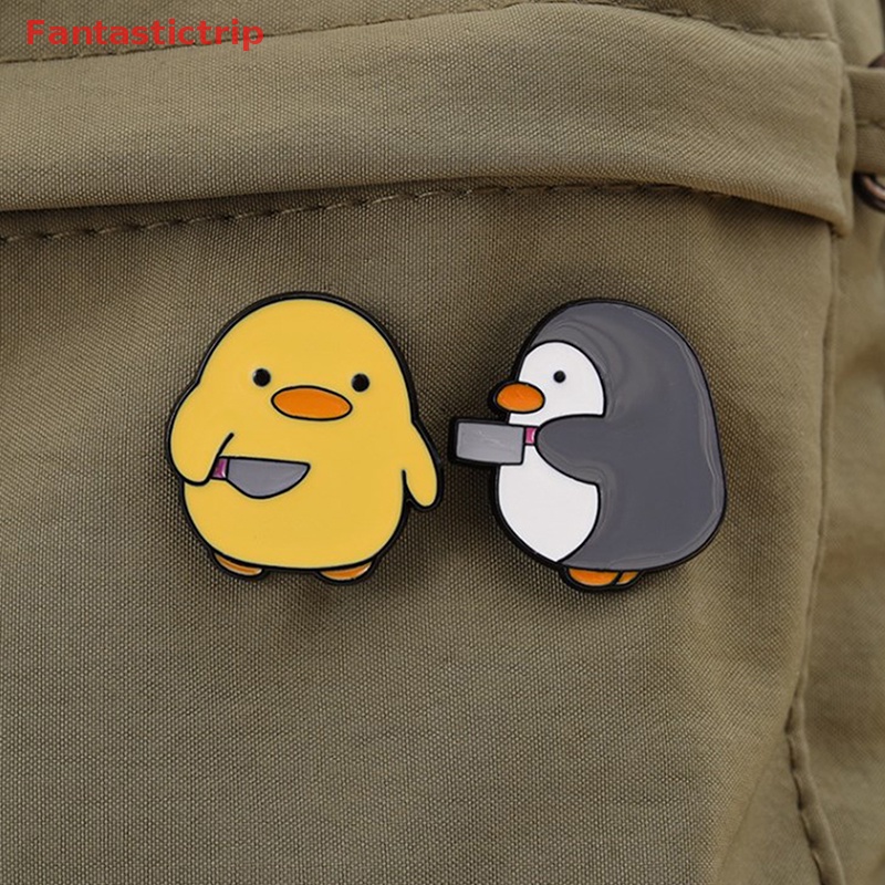 [Fantastictrip] Ghim Cài Áo Hoạt Hình Chú Gà / Chim Cánh Cụt Tráng Men Cutie Killer Nhỏ Nhắn Làm Quà Tặng Cho Bạn Bè Trẻ Em