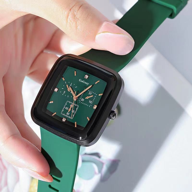 Đồng Hồ Đeo Tay Ba Vòng Bằng Silicon Chống Thấm Nước Phù Hợp Cho Học Sinh Giải Trí