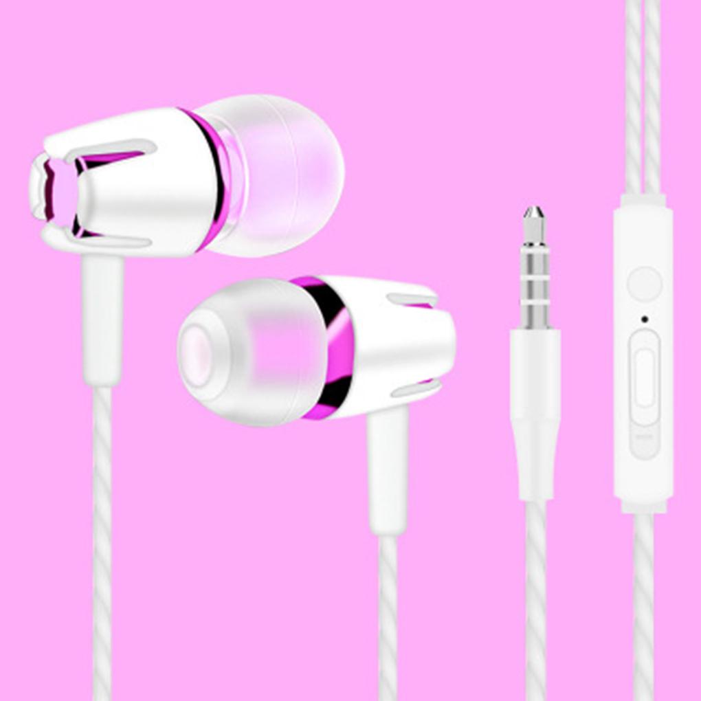 Tai Nghe Nhét Tai Có Mic Và Nút Điều Chỉnh Âm Lượng Màu Dạ Quang 3 / 5mm