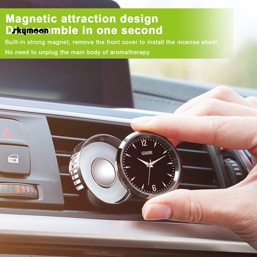 1 Bộ Phụ Kiện Khuếch Tán Nước Hoa Hình Đồng Hồ Gắn Lỗ Thông Gió Xe Hơi