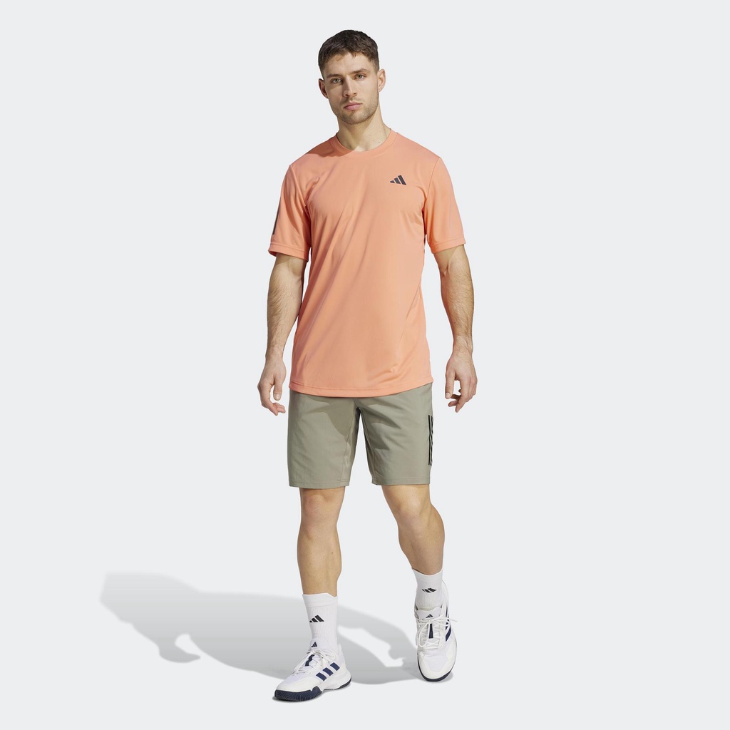adidas Quần vợt Áo Thun Tennis 3 Sọc Club Nam trái cam HT4431