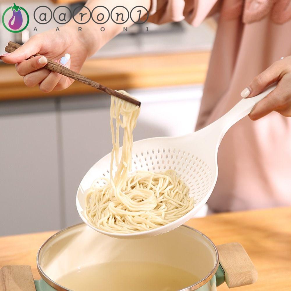 Aaron1 Muỗng Múc Há Cảo Bằng Nhựa PP Tay Cầm Dài Chịu Nhiệt Độ Cao Có Thể Treo