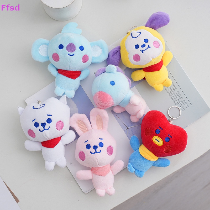 {Ffsd} Móc Khóa Mini Hình Thỏ Nhồi Bông Màu Vàng Hồng Sáng Tạo Thời Trang Trang Trí Ba Lô Đi Học * Bán Chạy