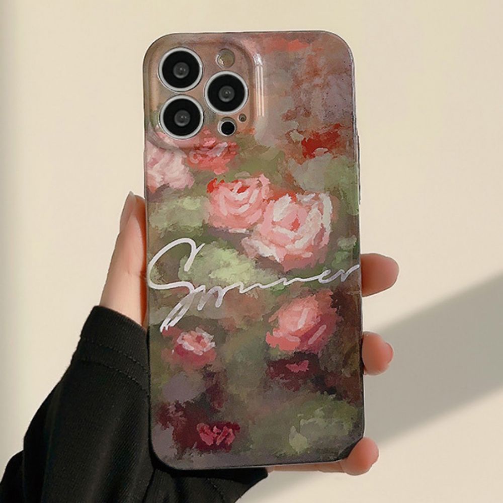 Ốp Điện Thoại TPU Mềm Chống Sốc In Hình Hoa Hồng Cổ Điển Cho IPhone 14 Pro Max 13 12 11 Pro Max XR XS Max 7 8 Plus SE
