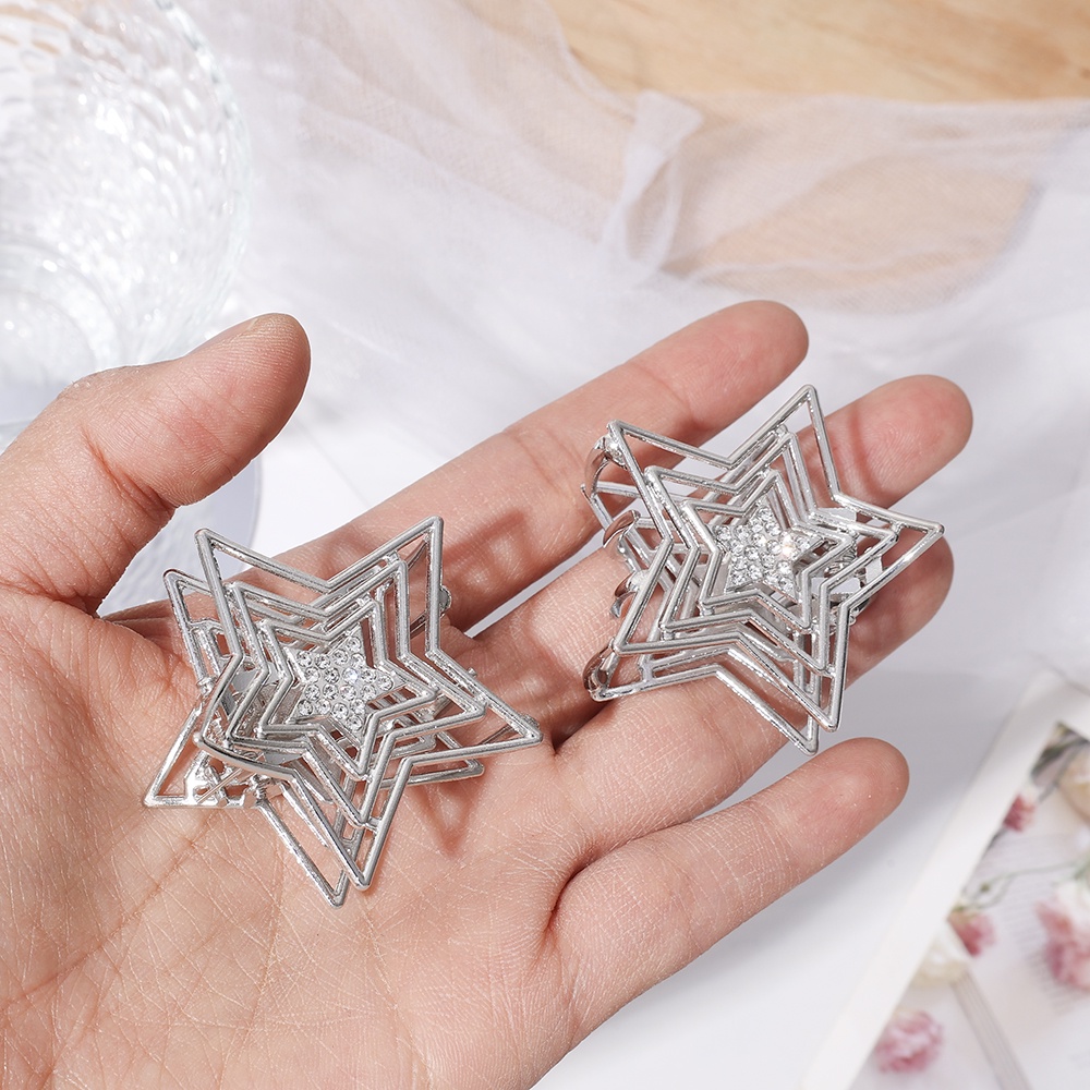 Y2k Kẹp Tóc Càng Cua / Kẹp Tóc Đuôi Ngựa Hình Ngôi Sao Rỗng Phong Cách Hip Hop Ngọt Ngào Đơn Giản Thanh Lịch Thời Trang Cho Nữ