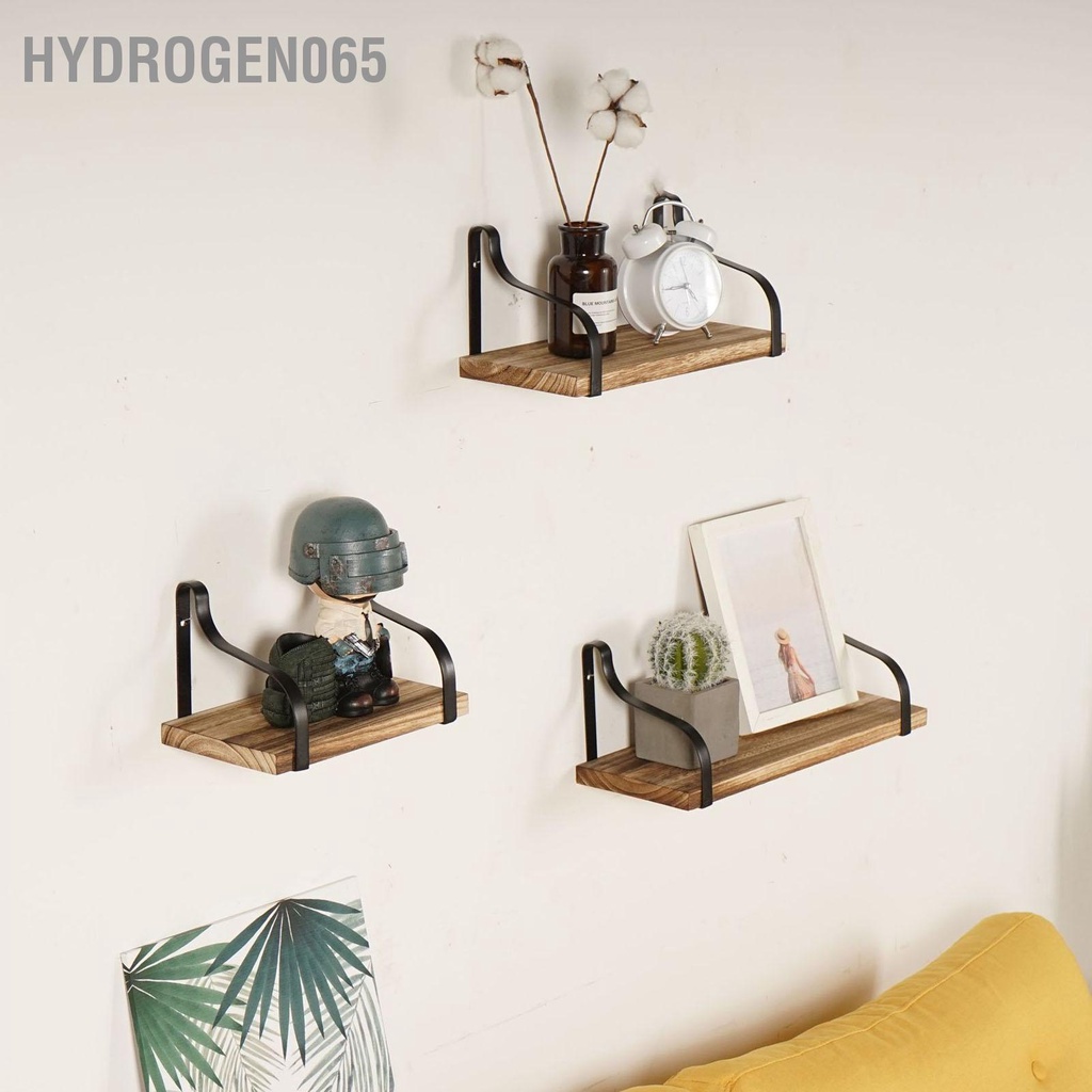 Hydrogen065 3 Kệ Nổi Bền Treo Tường Gỗ Mộc Mạc Tinh Tế Cho Gia Đình Cửa Hàng Văn Phòng