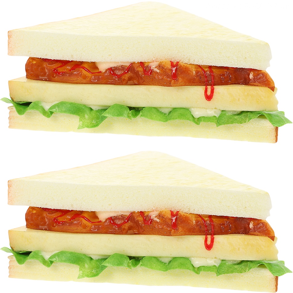 2 Mô Hình Bánh Sandwich Mini Trang Trí Nhà Búp Bê