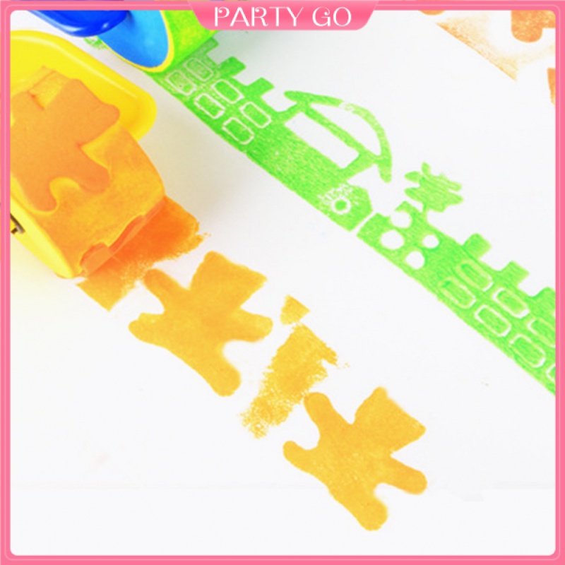 4Pcs Drawing Sponge Roller Brush Kids Paint Graffiti DIY Tool Painting Supplies,Random Style