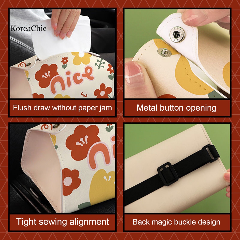 Hộp Giả Da Đựng Khăn Giấy Tiện Dụng Cho Xe Hơi