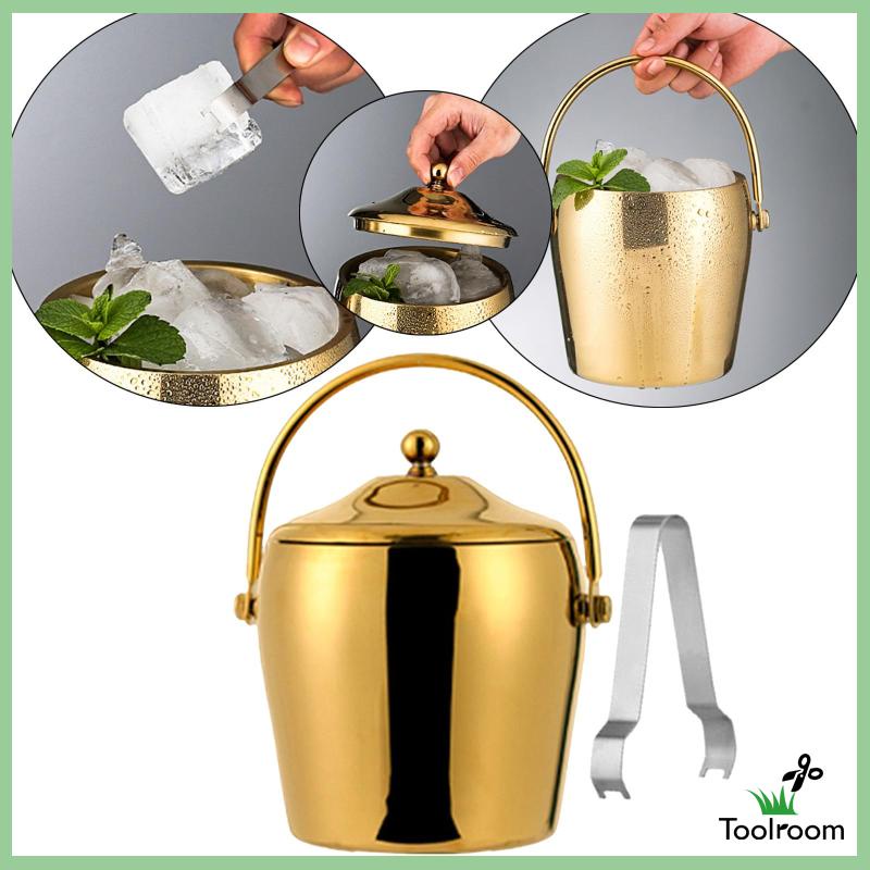 Xô Đựng Đá Hai Lớp Cách Nhiệt Dùng Cho Tiệc Nướng Bbq