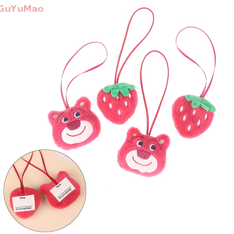 Móc Chìa Khóa / Túi Xách Hình Gấu / Dâu Tây Nhồi Bông Dễ Thương Chống Thất Lạc