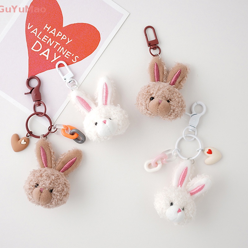 1 Móc Khóa Thỏ Nhồi Bông Hoạt Hình Đáng Yêu