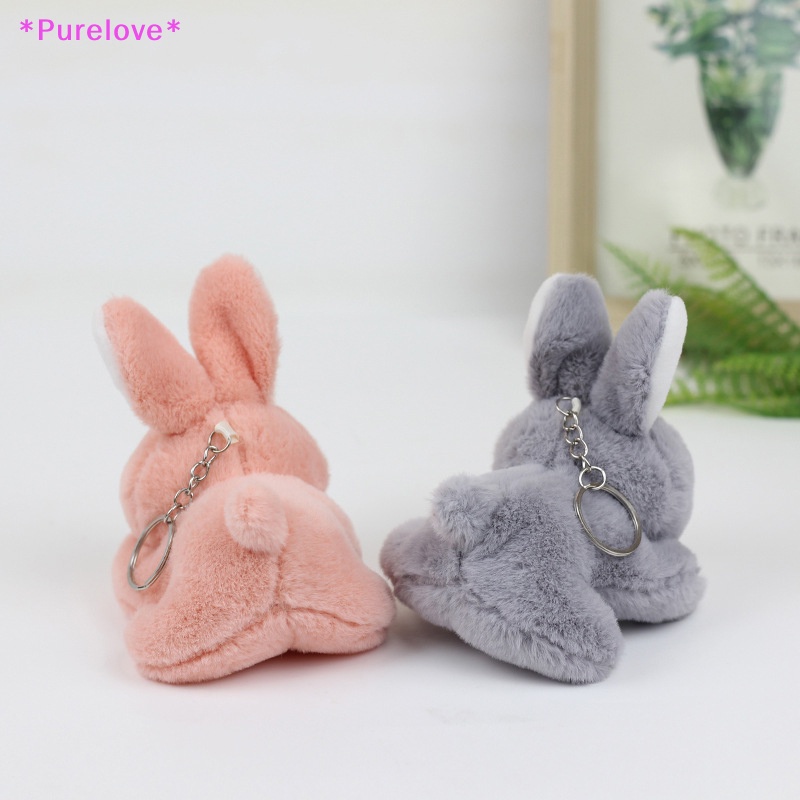 Thỏ Nhồi Bông Mềm Mại Treo Chìa Khóa Trang Trí Túi Xách / Quà Sinh Nhật Cho Bé Mới