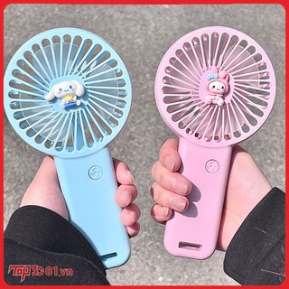 Sanrio cinnamoroll melody kuromi mùa hè quạt làm mát nhỏ quạt cầm tay cầm tay sạc usb bỏ túi cầm tay quạt mini quà tặng trẻ em | top3c01