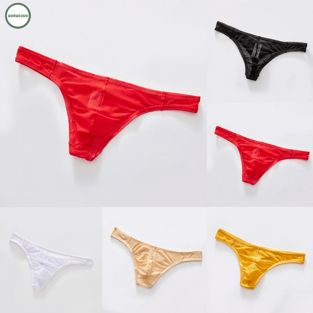 New Coming~Briefs High Elastic M-XL Male Mens Mesh Seamless See-Through Sissy Solid#Home Essentialses