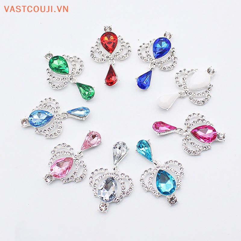 Ghim Cài Áo Hình Vương Miện Bằng Acrylic Đính Đá Thủy Tinh DIY