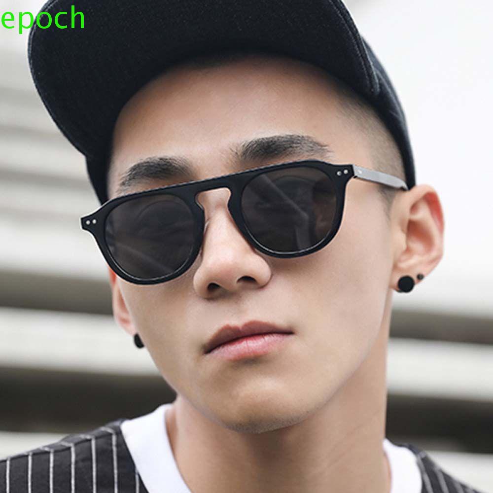 Epoch Kính Mát Gọng Tròn Màu Trà Sữa Phong Cách Retro Thời Trang Cho Nữ