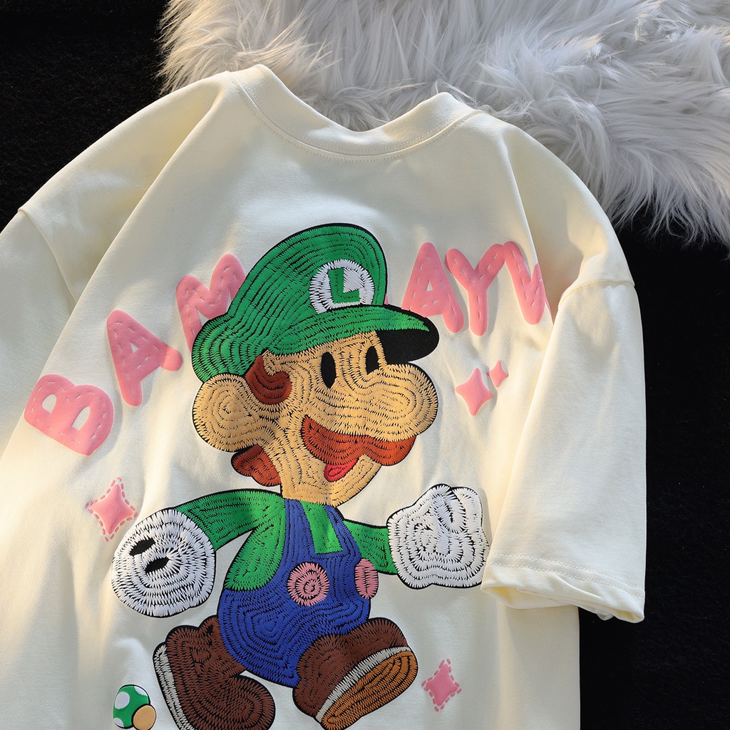 Áo Thun Tay Ngắn Chất Liệu 100% Cotton Cao Cấp Thời Trang Theo Phong Cách Hàn Quốc Cho Nữ