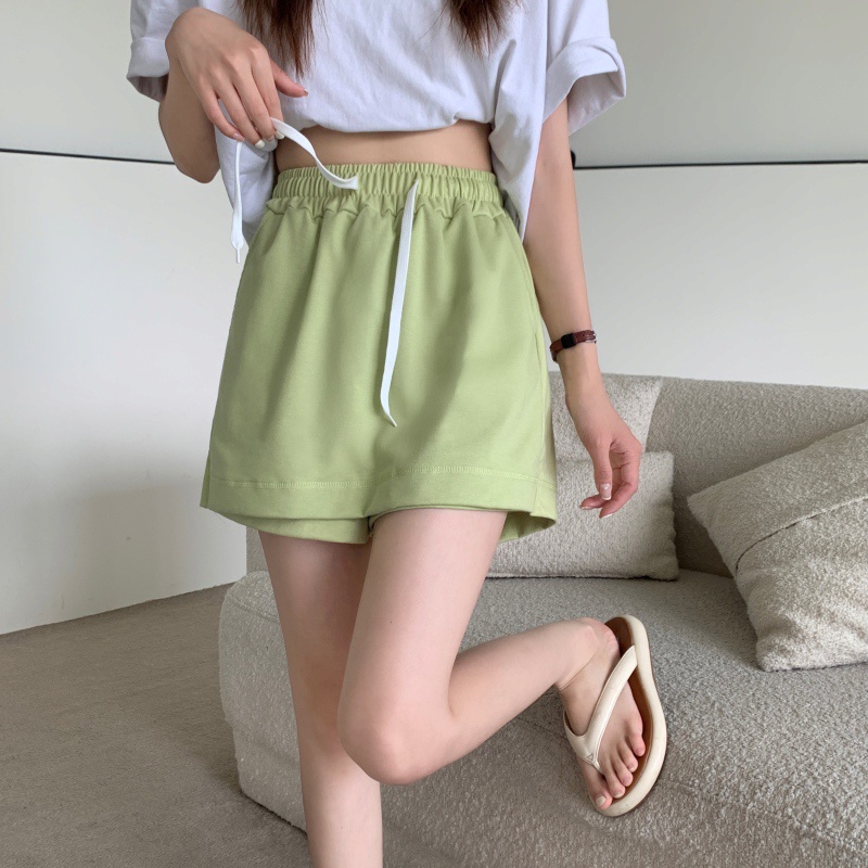 Quần Short Thể Thao Lưng Thun Ống Rộng Thời Trang Mùa Hè Cho Nữ