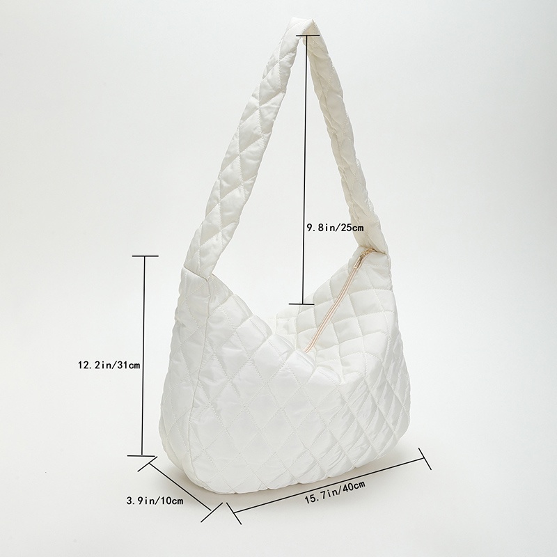 Túi xách đeo chéo FAWORK họa tiết hình thoi phối dây kéo phong cách Hàn Quốc thời trang dành cho nữ