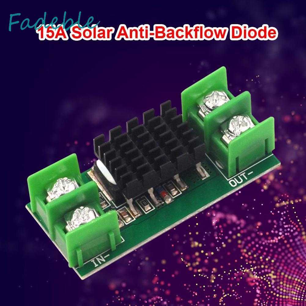 Bảng Điều Khiển Năng Lượng Mặt Trời Chống Đảo Ngược Kèm Bộ Tản Nhiệt 15A
