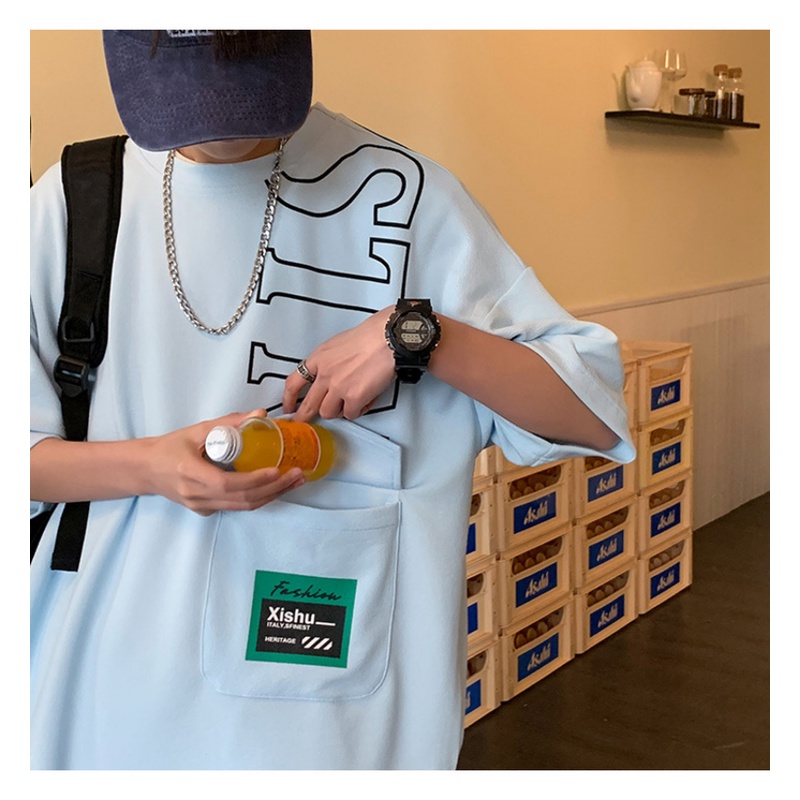 Áo Thun Tay Ngắn Bằng Lụa Lạnh Mỏng Plus Size Thời Trang Mùa Hè Cho Nam