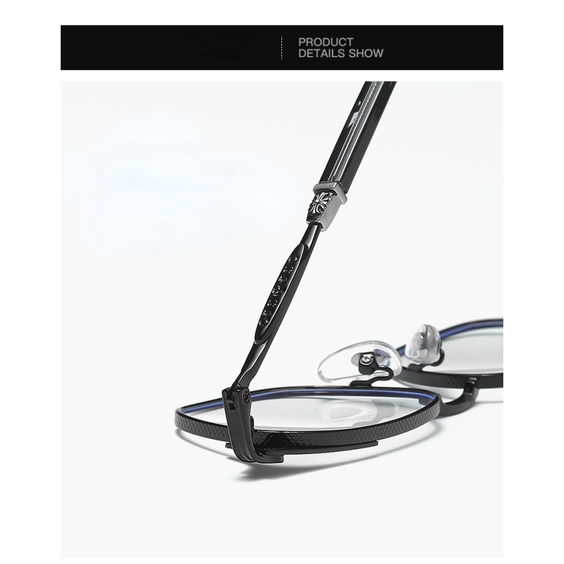 [-0°~-600°Mắt Kính Chống Ánh Sáng Xanh Gọng Kim Loại Phong Cách Retro Cho Nam Nữ