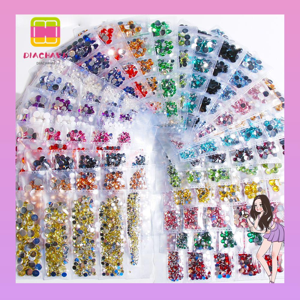 Set 100 Móng Tay Giả 2-6mm Chuyên Dụng|Giày Đế Bằng Đính Kim Tuyến 3D Nhiều Màu Sắc Thời Trang