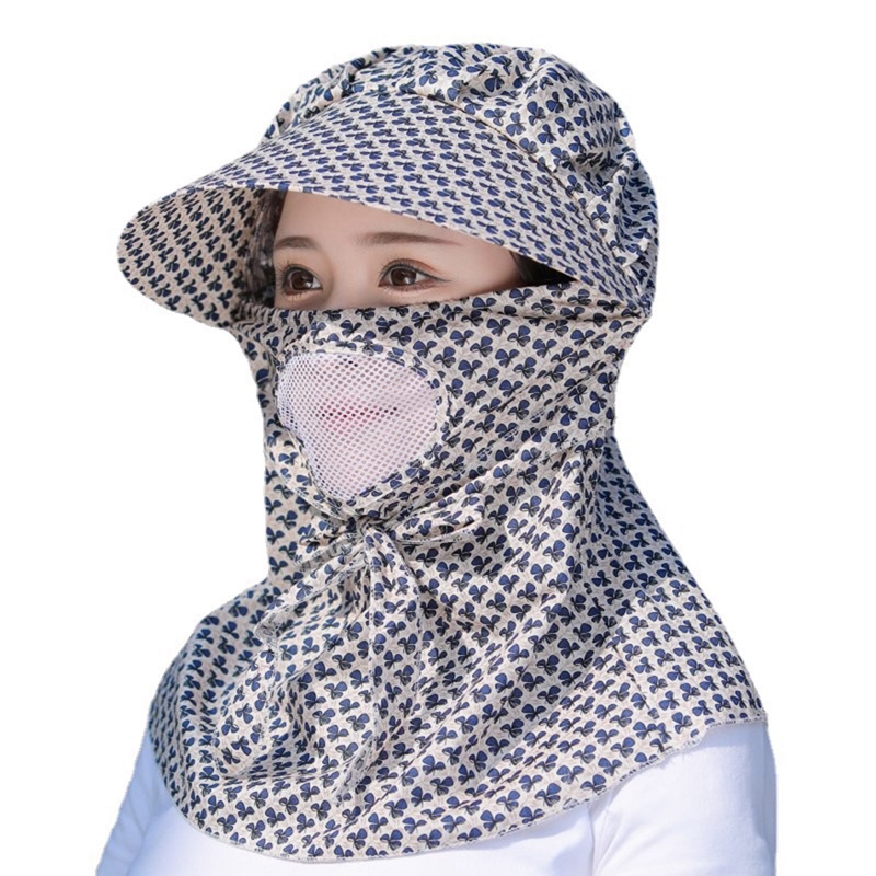 Ygt Mũ Chống Nắng Phối Lưới Thoáng Khí Bảo Vệ Mặt Và Cổ