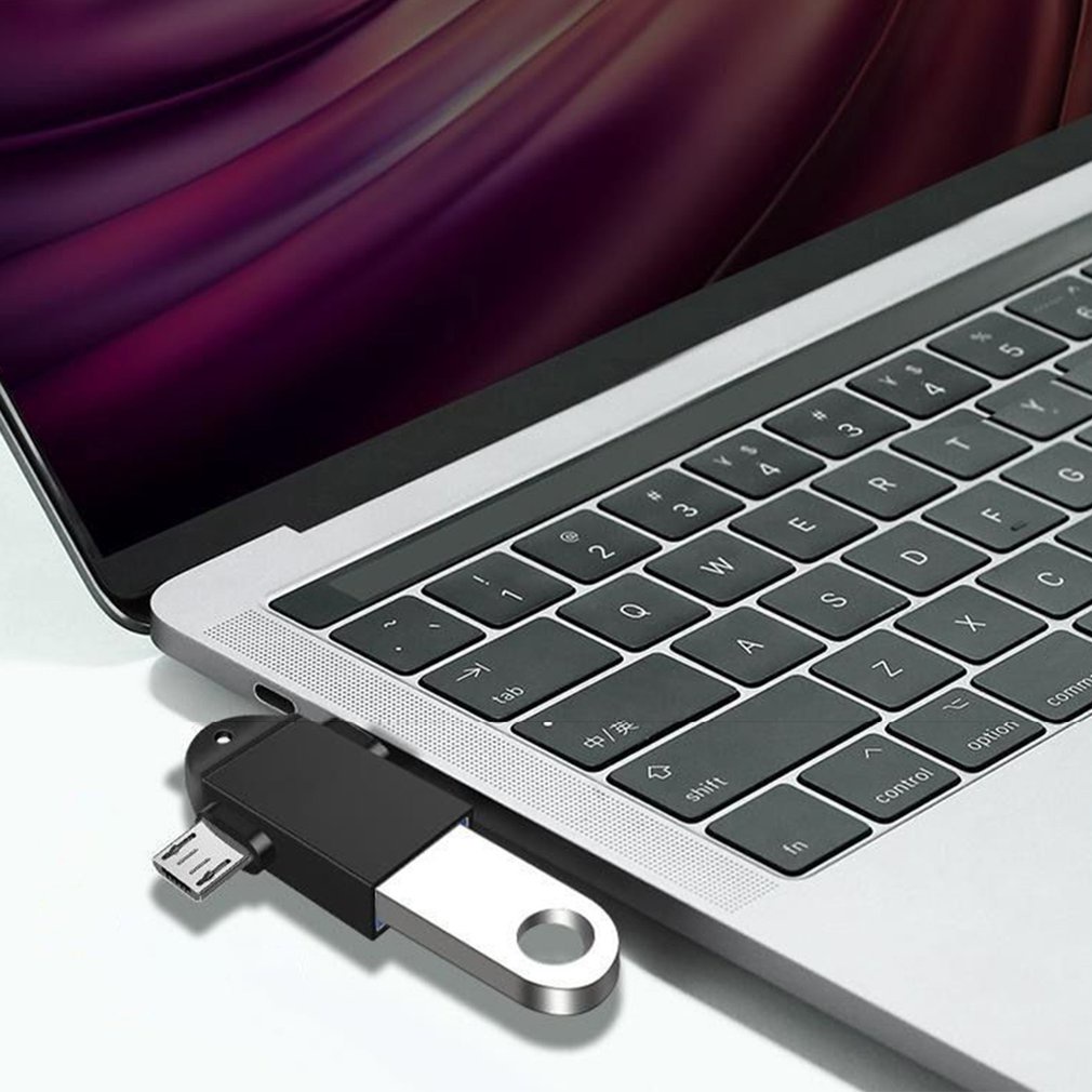 Otg Converter 2-In-1 Usb 3.0 To Micro And Type-C Adapter Female Male C Connector [Q/7]