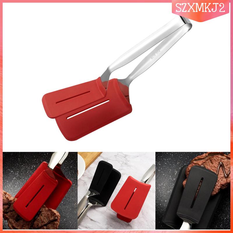 Kẹp Gắp Thịt Làm Bánh Hamburger Bằng Silicone Và Thép Không Gỉ 2 Cái