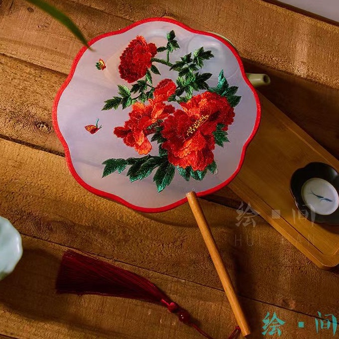 Dmo-Quạt Cầm Tay Làm Thủ Công Phong Cách vintage